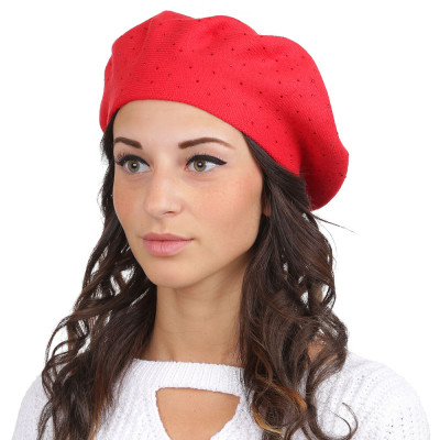 S2017-2-red Берет жен. 30%кашемир 30%шерсть 10%ангора 10%вискоза 20%полиамид б/р FABRETTI