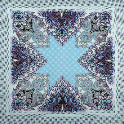 CX1718-77-8 Платок жен. 100% шелк 90x90 FABRETTI