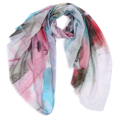 MUS22012-5 Шарф жен. 100% полиэстер 90x180 FABRETTI