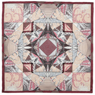 CX1617-22-3 Платок жен. 100%шелк 90x90 FABRETTI