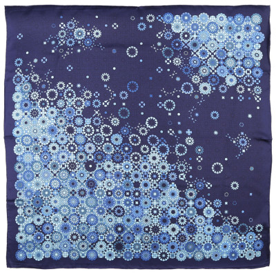 CX1718-08-9 Платок жен. 100%шелк 90x90 FABRETTI