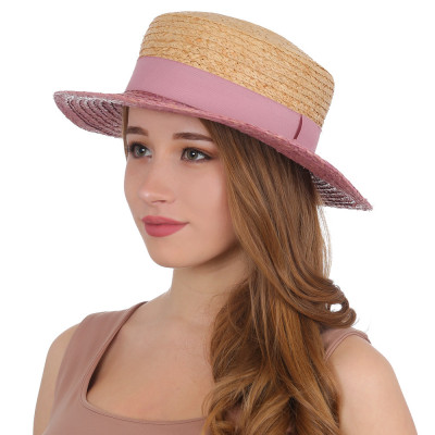G52-3/12 BEIGE/ROSE FABRETTI Шляпа жен. натуральная соломка
