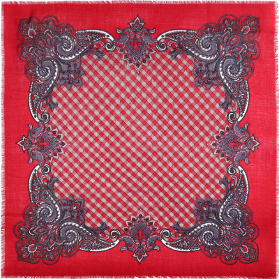 G80023-2 Платок жен. 100%мерсеризованная шерсть 92x92 FABRETTI