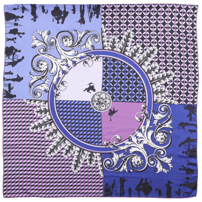 CX1718-10-9 Платок жен. 100%шелк 90x90 FABRETTI