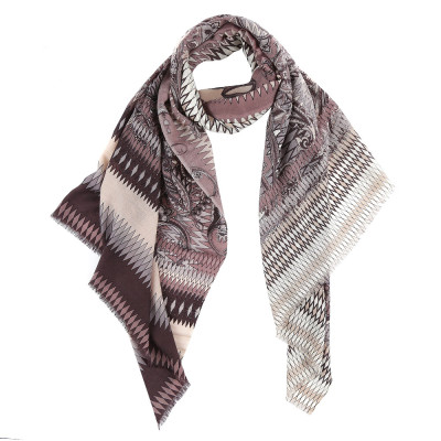 GL1708-92 Шарф жен. 100%мерсеризованная шерсть 70x182 FABRETTI