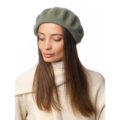 DSR105-52 Fabretti Берет женский 100% шерсть мериноса
