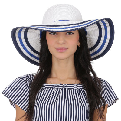 GL67-4/5 white/blue FABRETTI Шляпа жен. целлюлоза