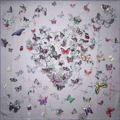 CXKS205-3 Платок жен. 100% шелк 90x90 LEO VENTONI