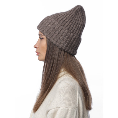 DFR79-12 FABRETTI Шапка женская 40% шерсть енота, 20% шерсть, 25% вискоза, 15% нейлон