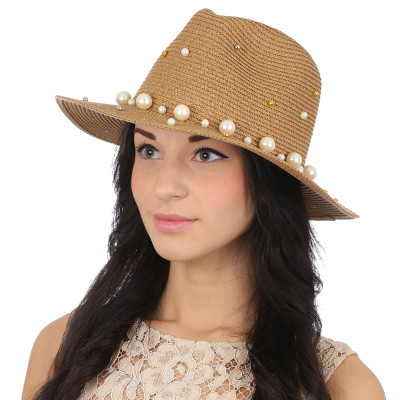 V24-1 beige FABRETTI Шляпа жен. целлюлоза