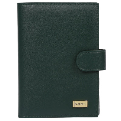 54019-d.green N FABRETTI Обложка для документов жен. нат. кожа