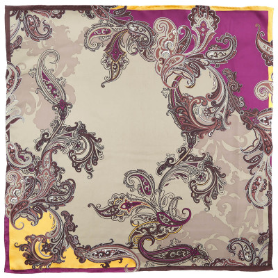 CX1718-14-6 Платок жен. 100%шелк 90x90 Leo Ventoni