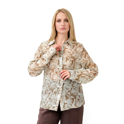 NLST64-190P FABRETTI Блуза женская 85% тенсел, 15% полиамид