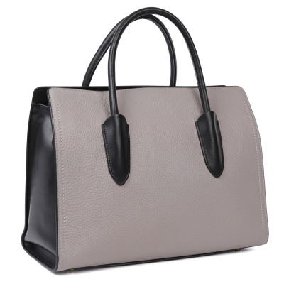 23004554-Grey/Nero LEO VENTONI Сумка жен. нат. кожа