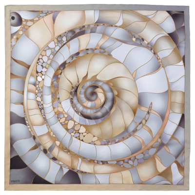 VFV1-13 Платок жен. 100% шелк 90x90 FABRETTI