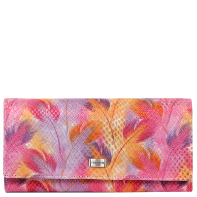 72062-pink python FABRETTI Кошелек жен. нат. кожа