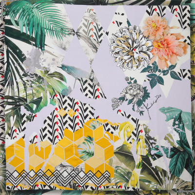 CXKS207-7 Платок жен. 100% шелк 90x90 LEO VENTONI