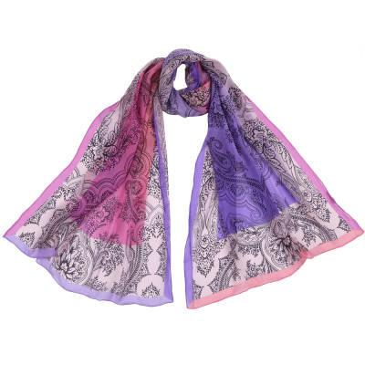 CX1516-56-6 Шарф жен. 100%шелк 65х180