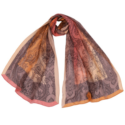 CX1516-56-7 Шарф жен. 100%шелк 65х180