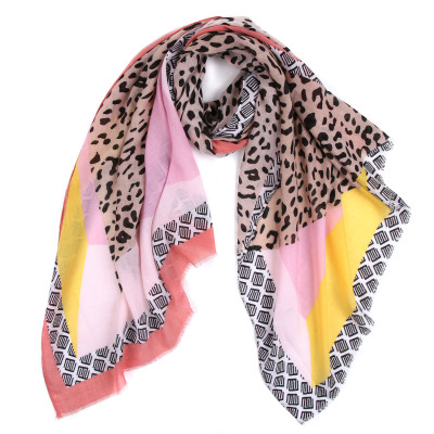 MES223701-5 Шарф жен. 100% полиэстер 80x180 FABRETTI