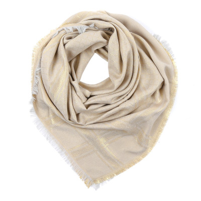 LR2201-1 Платок жен. 85%вискоза 15%люрекс 137x137 FABRETTI