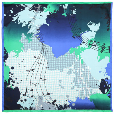 CX1617-26-3 Платок жен. 100%шелк 90x90 FABRETTI