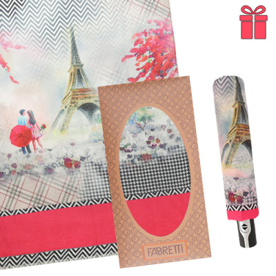 Комплект зонт  платок Париж