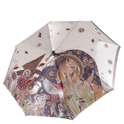 S-20198-1 Зонт жен. Fabretti, автомат, 3 сложения, сатин