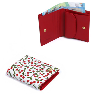 42333N-cherry-4 FABRETTI Кошелек жен. нат. кожа