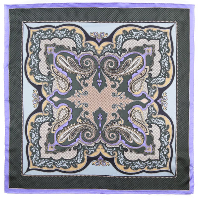 CX1718-13-10 Платок жен. 100%шелк 90x90 FABRETTI