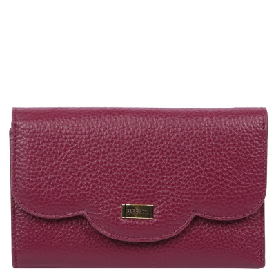 42-B005-wine D FABRETTI Кошелек жен. нат. кожа