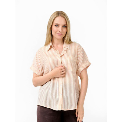 NEST70-190 FABRETTI Рубашка женская 50% тенсел, 44% полиэстер, 6% полиамид