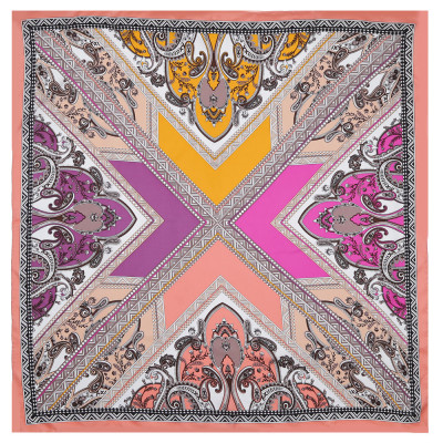 CX1617-30-4 Платок жен. 100%шелк 90x90 FABRETTI