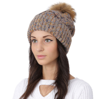 F2018-1-35 Шапка жен. 50% мохер, 40% акрил, 10% полиамид б/р FABRETTI