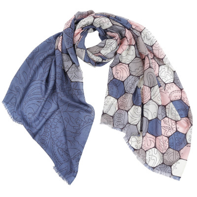 G80005-9 Шарф жен. 100% мерсеризованная шерсть 70x182 FABRETTI