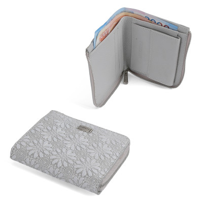 FA006T-SilS FABRETTI Кошелек жен. нат. кожа