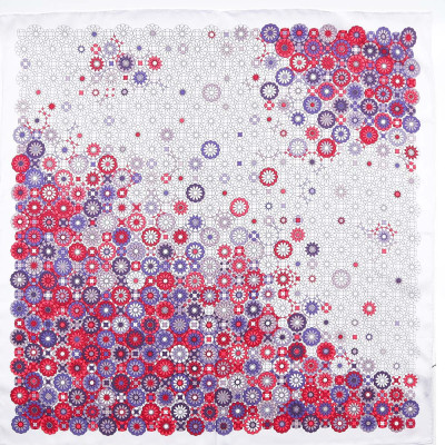 CX1718-08-4 Платок жен. 100%шелк 90x90 Fabretti