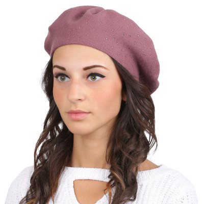 S2017-2-d.pink Берет жен. 30%кашемир 30%шерсть 10%ангора 10%вискоза 20%полиамид б/р FABRETTI