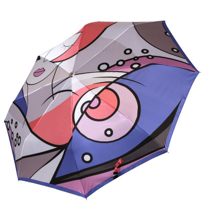 L-20270-5 Зонт жен. Fabretti, облегченный автомат, 3 сложения, сатин
