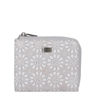 FA006-silver snow FABRETTI Кошелек жен. нат. кожа