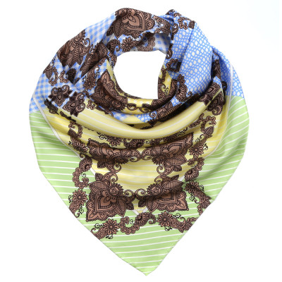 CX1617-29-3 Платок жен. 100%шелк 90x90 FABRETTI