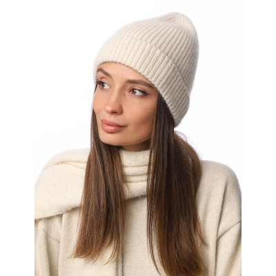 DFR84-1 FABRETTI Шапка женская 40% шерсть енота, 20% шерсть, 25% вискоза, 15% нейлон