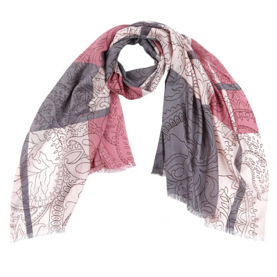 G80004-6 Шарф жен. 100% мерсеризованная шерсть 70x182 LEO VENTONI