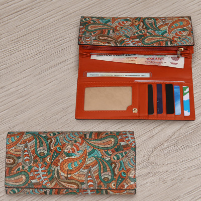 FA022NPpaisley-91 FABRETTI Кошелек жен. нат. кожа