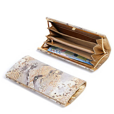 73003/2T-snake-13 FABRETTI Кошелек жен. нат. кожа