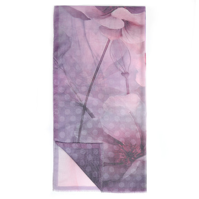 VF44-5 Шарф жен. 60% вискоза, 40% полиэстер 90x180 FABRETTI