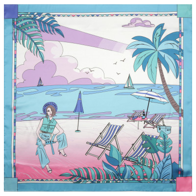 VFI0018-9 Платок жен. 100% полиэстер 70x70 FABRETTI