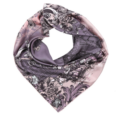 CX1718-03-1 Платок жен. 100%шелк 90x90 Fabretti