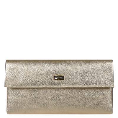 17042401-gold met FABRETTI Кошелек жен. нат. кожа