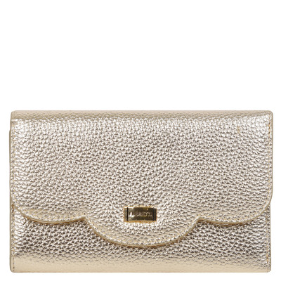 42-B005-gold met D FABRETTI Кошелек жен. нат. кожа